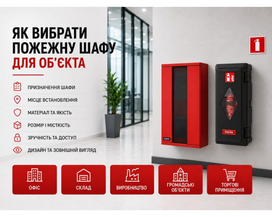 Як вибрати пожежну шафу для об’єкта